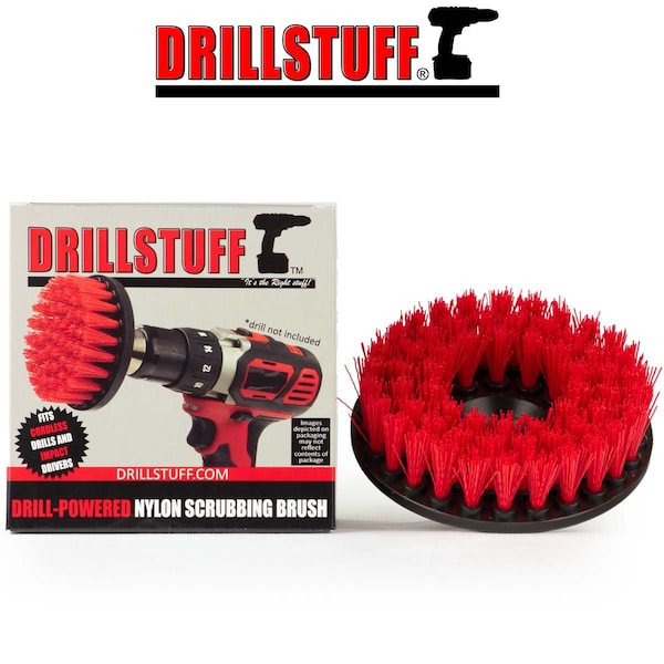 Drillstuff Outdoor - Suministros de Limpieza - Patio Trasero - Patio - Cepillo para Taladro - Moho - 5IN-S-R-DS
