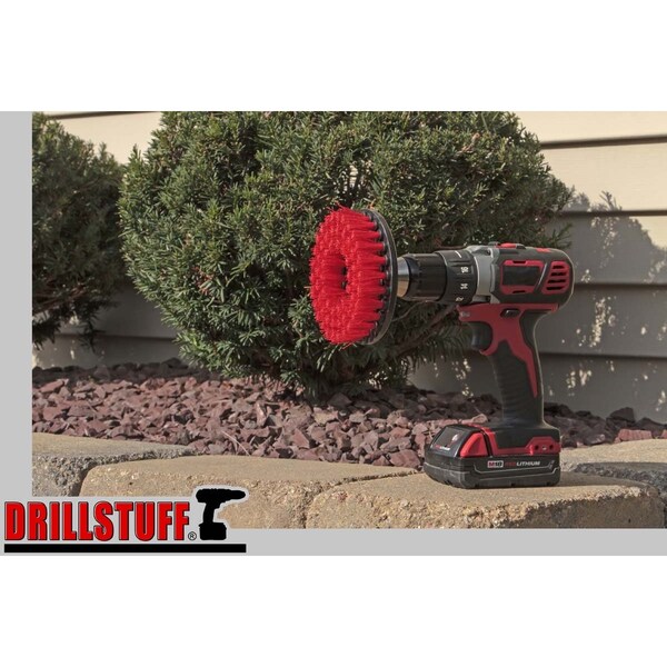 Drillstuff Outdoor - Suministros de Limpieza - Patio Trasero - Patio - Cepillo para Taladro - Moho - 5IN-S-R-DS