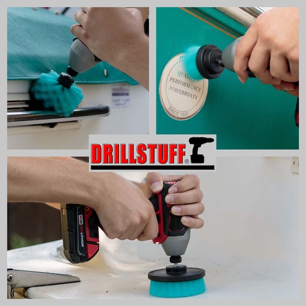 Suministros de limpieza Drillstuff - Piscina - Cepillo de fregar - Alberca - Tina caliente - Spa - U-S-42O-QC-DS