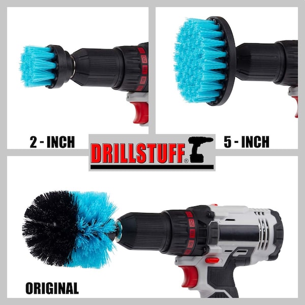 Suministros de limpieza Drillstuff - Piscina - Cepillo de fregar - Alberca - Tina caliente - Spa - U-S-42O-QC-DS
