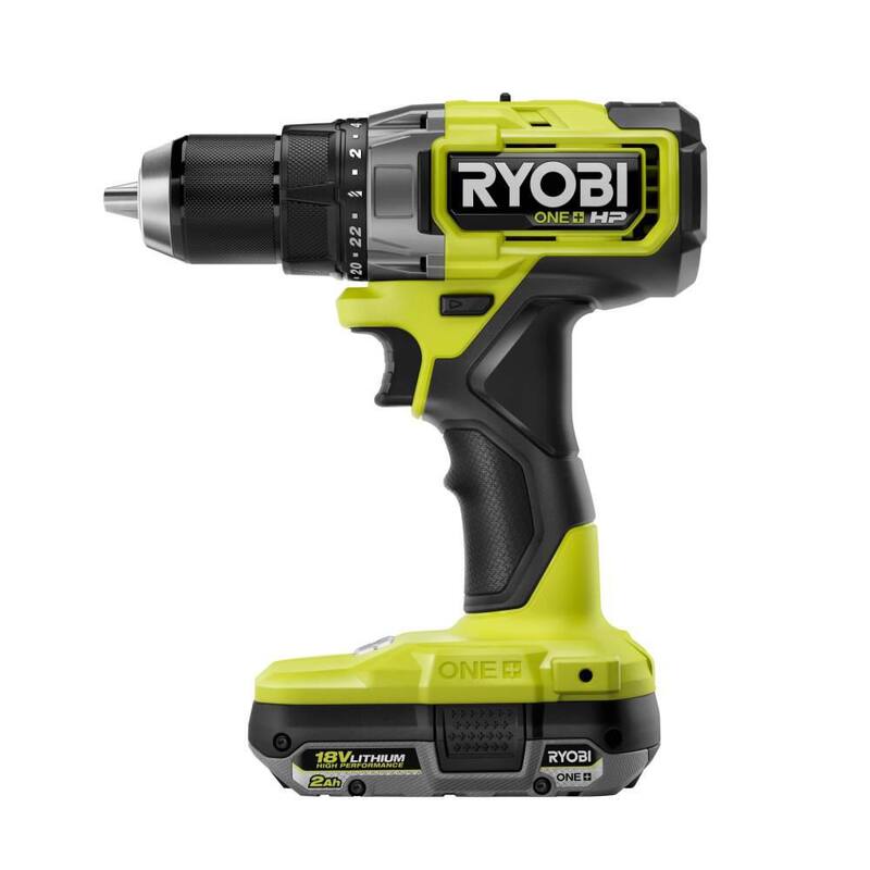 RYOBI ONE+ HP 18V Juego de 2 Herramientas Inalámbricas sin Escobillas con Taladro/Atornillador, Baterías, Cargador y Bolsa con Batería Adicional de 2.0 Ah - PBLDD01K-PBP003