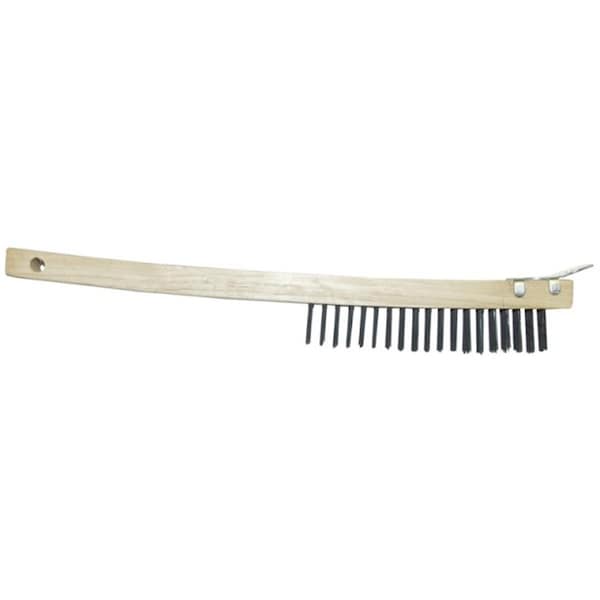 Cepillo de madera con mango de acero inoxidable Gizmo WBS319 para alambre - 3 x 19 pulg. - GI153406