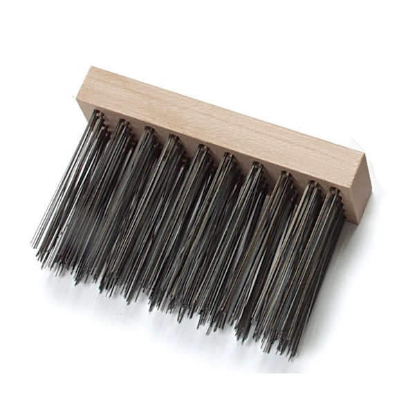 Cepillo de fundición de alambre plano Malish, 4" de recorte, gris, cepillo de 7-3/4 pulgadas de largo, de madera - 733704SP