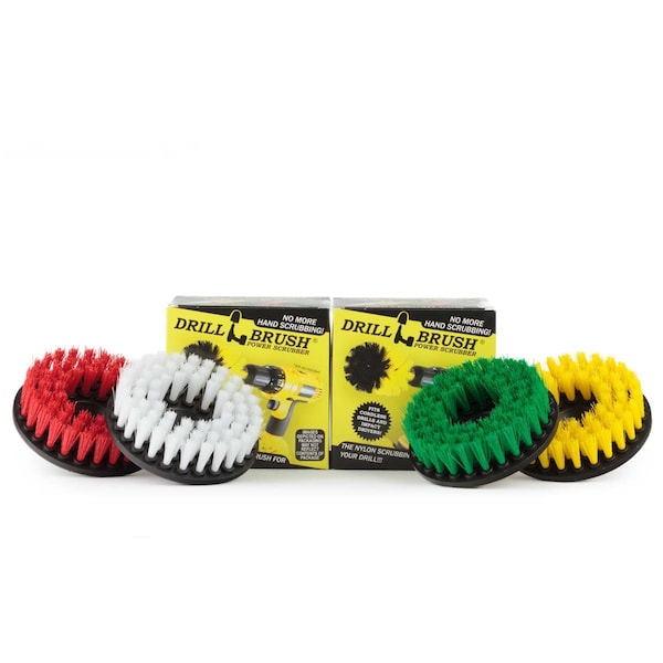 Cepillo Eléctrico Power Scrubber de Drill Brush por Useful Products 5 in de Ancho y 5 in de Largo, Variedad - 5IN-S-GRWY-H-DB