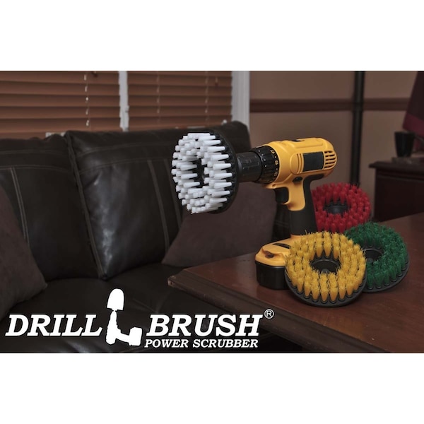 Cepillo Eléctrico Power Scrubber de Drill Brush por Useful Products 5 in de Ancho y 5 in de Largo, Variedad - 5IN-S-GRWY-H-DB