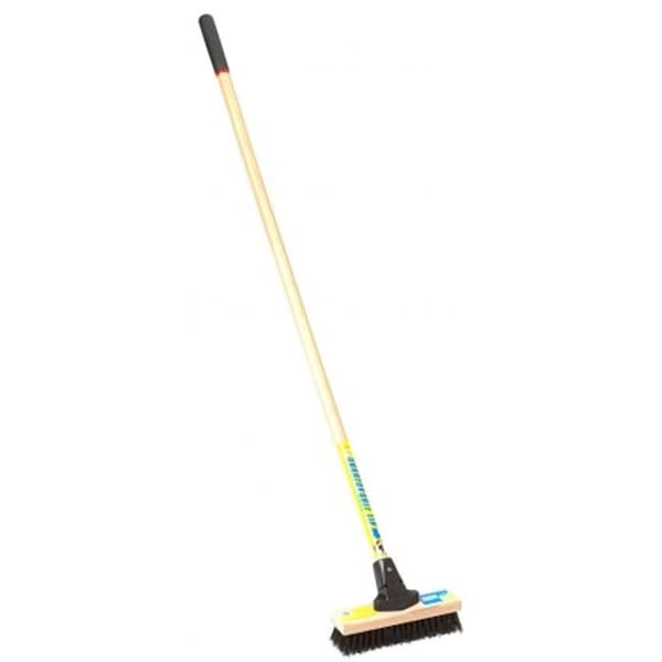 Productos para el hogar 12 in. Cepillo de cubierta ensamblado con mango de madera - HO85636