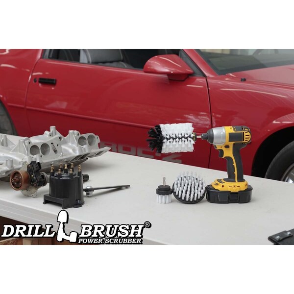Cepillo Taladro Power Scrubber de Useful Products 5 pulgadas ancho 7 pulgadas largo, Blanco - W-S-42J-QC-DB