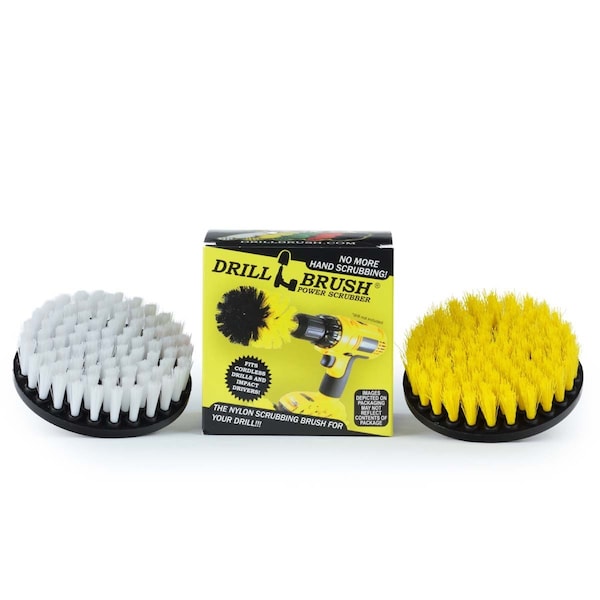 Cepillo para taladro Power Scrubber de Useful Products 5 pulgadas W 5 pulgadas L, variedad - 5IN-S-WY-QC-DB