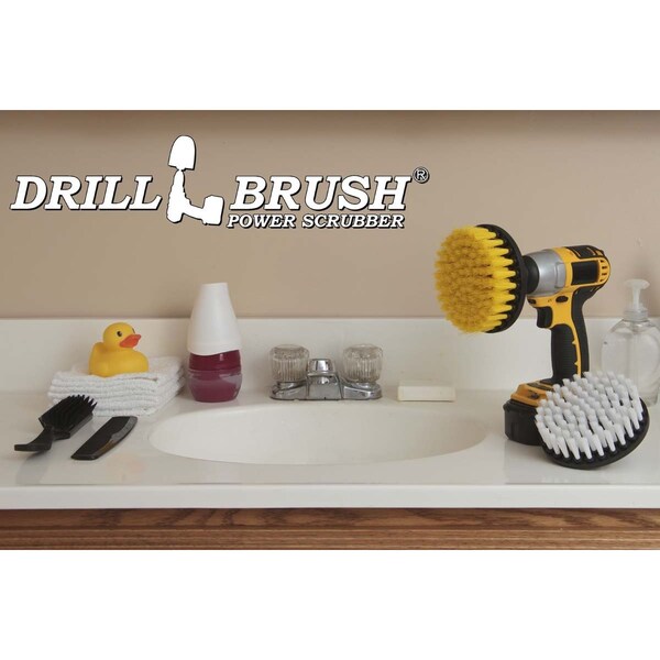 Cepillo para taladro Power Scrubber de Useful Products 5 pulgadas W 5 pulgadas L, variedad - 5IN-S-WY-QC-DB