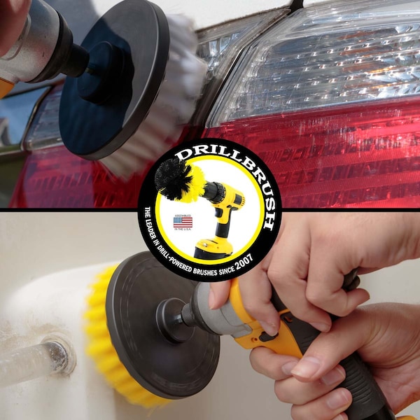 Cepillo para taladro Power Scrubber de Useful Products 5 pulgadas W 5 pulgadas L, variedad - 5IN-S-WY-QC-DB