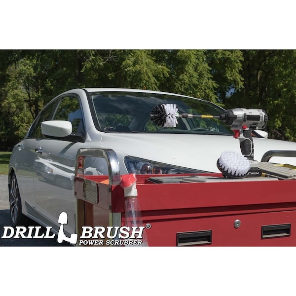 Drillbrush Car - Truck - Suministros de Limpieza - Accesorios para Coche - Cepillo de Taladro - W-S-4M-5X-QC-DB