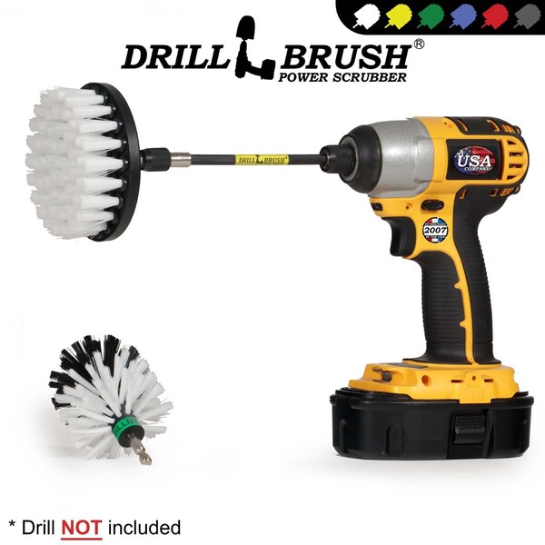 Drillbrush Car - Truck - Suministros de Limpieza - Accesorios para Coche - Cepillo de Taladro - W-S-4M-5X-QC-DB