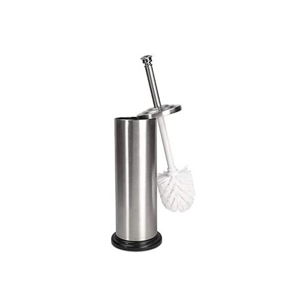 Cepillo de baño de acero inoxidable cepillado de Home Basics con soporte - TB41233