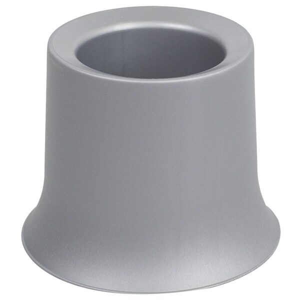 Cepillo de plástico para inodoro con soporte compacto Home Basics, gris - TB45051