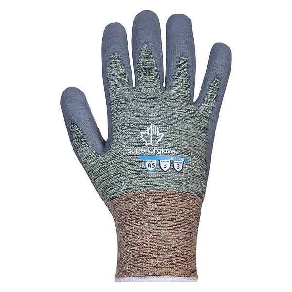 Guantes resistentes al corte de Superior Glove, Nivel de corte A5, calibre 13, Negro/Amarillo, 10 - S13CXPU-10