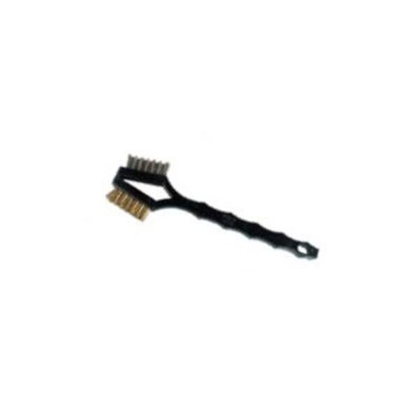 Cepillo de doble cabeza Gordon Brush Milwaukee Dustless 578430; Mango de plástico; Acero inoxidable y nylon; Caja de 24 unidades - 578430