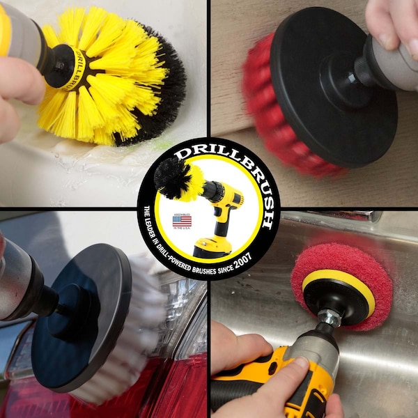 Accesorios de limpieza Drillbrush - Accesorios para baño - Cepillo de taladro - Almohadilla de fregado - S-W5R4YO-P4-3R-3V-QC-DB