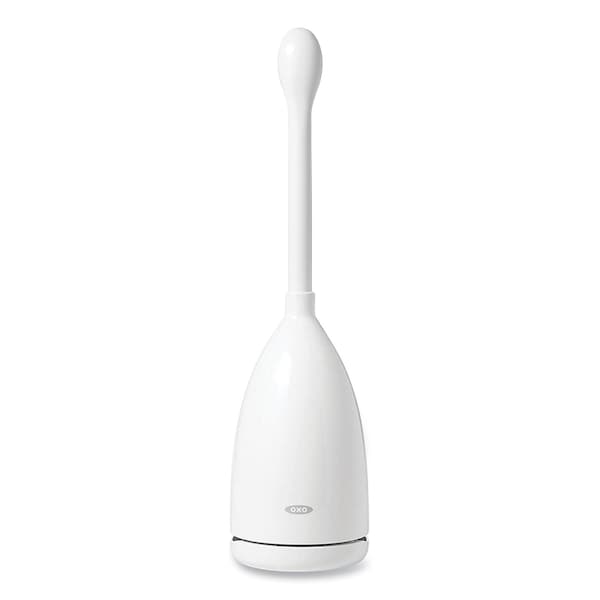 Cepillo de baño con soporte Oxo Good Grips de nylon, color blanco - 12241600