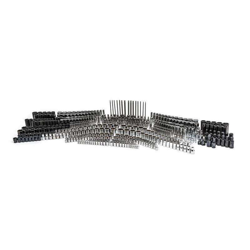 Juego de herramientas Husky para mecánicos profesionales con 1/4, 3/8 y 1/2 pulgadas de accionamiento (1200 piezas) - H1200MTSPO