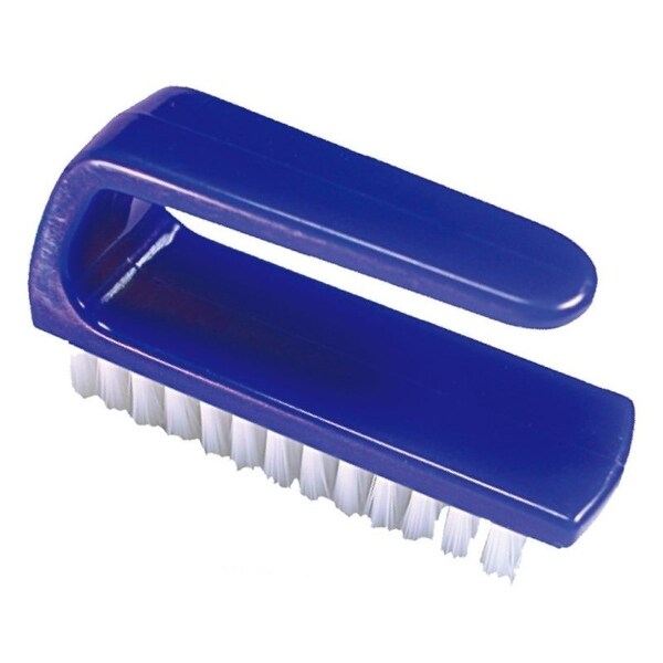 Cepillo Vulcan Mini Scrub, Recorte de 0.6 in de Largo, Cerdas de Nylon, Cerdas Blancas, Cepillo de 7/8 in de Ancho, 3 in de Largo Total - JLWNB2001