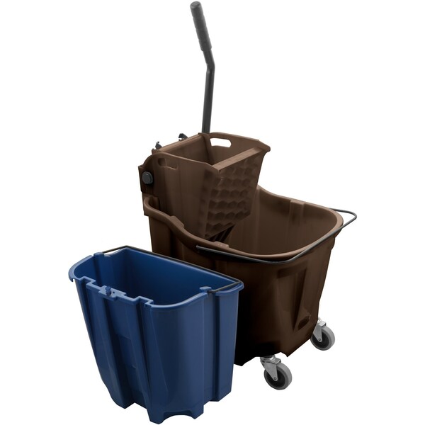 Combo de Cubeta y Trapeador Carlisle Foodservice, 35qt, Escurridor con Prensa Lateral - 9690401