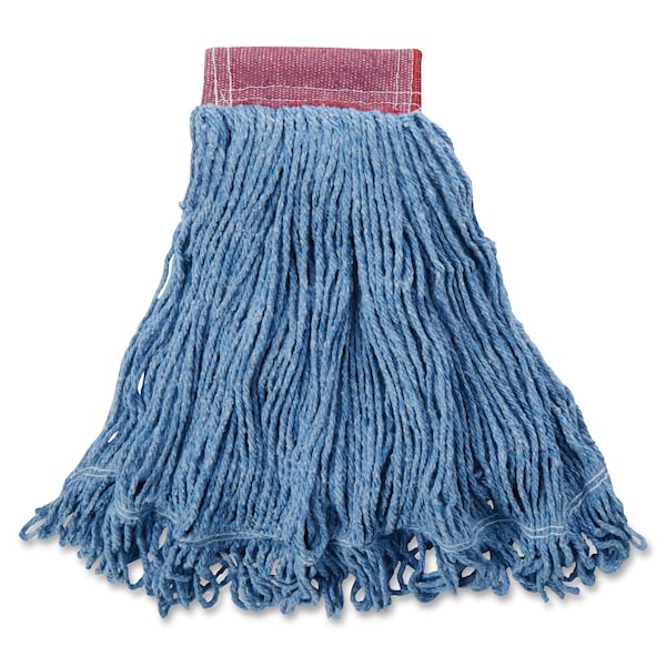 Mopa húmeda grande Rubbermaid Commercial, azul, algodón/sintético, paquete de 6 - RCPD253BLUCT