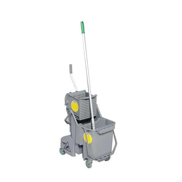 Almohadilla de trapeador Unger de 16 pulgadas de largo, peso seco de 16 onzas, conexión de pinza, corte en el extremo, color amarillo, de microfibra - modelo MM40Y