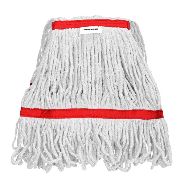 Cabeza y Cola de Trapos de Algodón de 16oz con Banda de 1 pulgada de Alpine Industries, Rojo, 3 Piezas - ALP301-01-1R-3PK