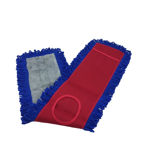Mops de polvo con flecos de Monarch Brands con respaldo de lona roja - 36 pulgadas, paquete de 36 - M850036-CS
