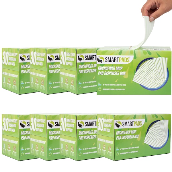 Paños inteligentes Monarch Brands para trapeadores reutilizables - verde, 240 piezas - M901RMP-GR-CS