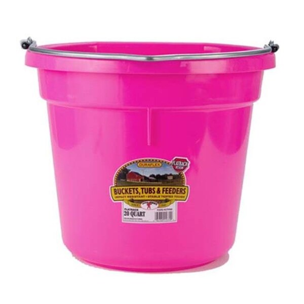 Cubeta Plana de Plástico Miller P20FBHOTPINK6 Little Giant - 20 Cuartos - P20FBHOTPINK6