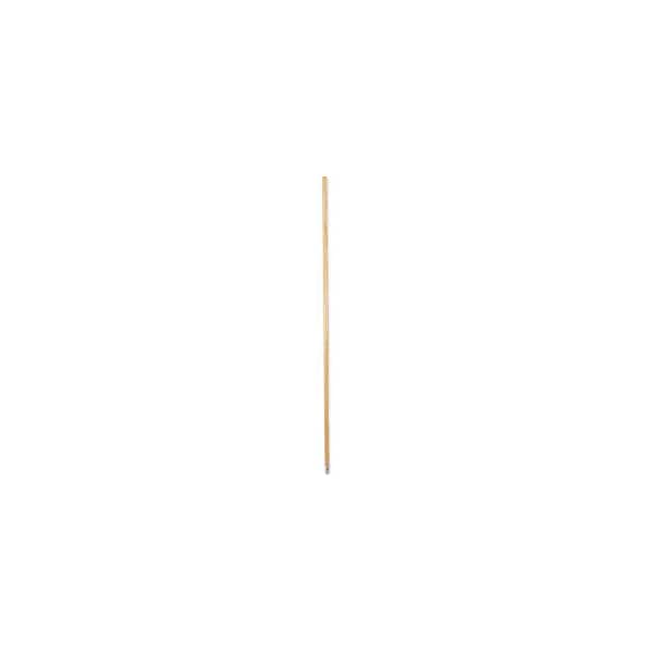 Mango para trapeador de madera lacada Unisan de 60", con rosca para acople plano, natural - UNS834 - UNS 834