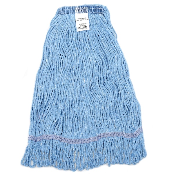 Cabeza de trapeador Global Industrial Medium Blue Looped, Banda angosta - 261829N