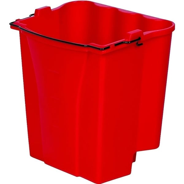 Cubeta para agua sucia Rubbermaid WaveBrake, capacidad de 18 qt, cubeta/pail de plástico, roja - 2064907