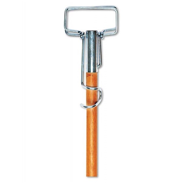 Mango de mopa de metal con agarre de resorte Pinpoint Spring para la mayoría de las cabezas de mopa con mango de madera de 60 pulgadas - Natural - 60 pulgadas - PI3209324