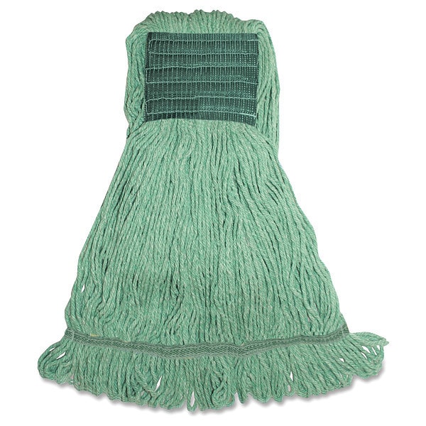 Cabeza de Trapeador Mediano Genuine Joe, Verde, Mezclado, Paquete de 12, GJOMGR5BCT - GJOMGR5BCT