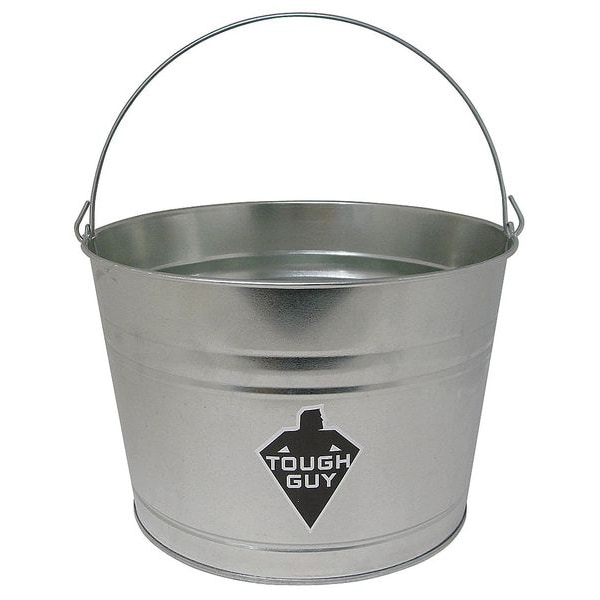 Cubeta Redonda de Acero Galvanizado Zoro Select 4 1/4 gal, 13 pulg. de diámetro, color Plata - 32XE83