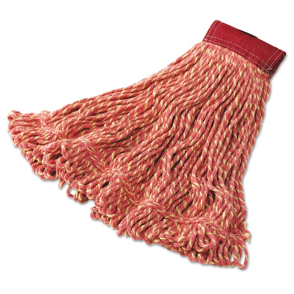 Mopa húmeda de algodón/sintético con bucle de 5 pulgadas de Rubbermaid Commercial, roja, paquete de 6 - FGD25306RD00
