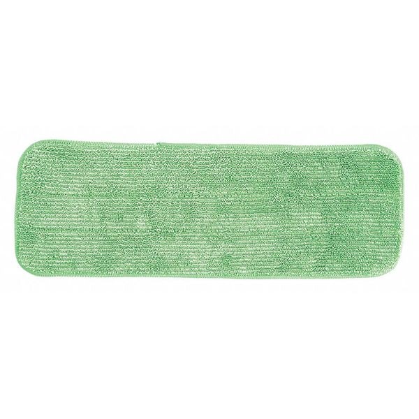 Paño de trapeador plano Hospeco, conexión de gancho y lazo, verde, microfibra, PK12, 2504-SPH-MFP-16G - 2504-SPH-MFP-16G