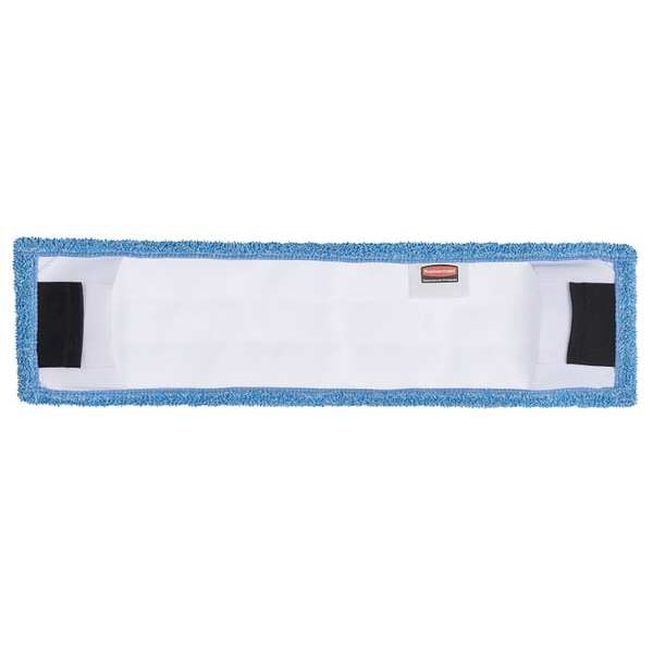Almohadilla de trapeador plano Rubbermaid Commercial, conexión con clip, azul, microfibra - 2132427