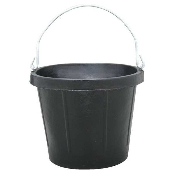 Cubeta de utilidad Fortex Fortiflex, volumen de 8 qt, de goma, color negro - N400-8