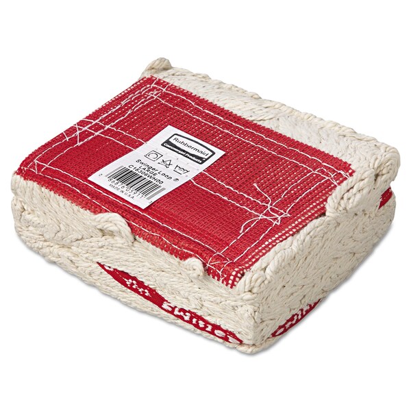 Trapo húmedo de 5 pulgadas con bucle Rubbermaid Commercial, blanco, algodón/sintético, paquete de 6, FGC15306WH00 - FGC15306WH00