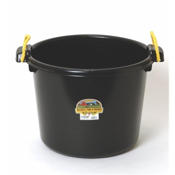 Tina de estiércol Miller Mfg Co Inc - Negra 70 cuartos - PSB70BLACK - MI37121