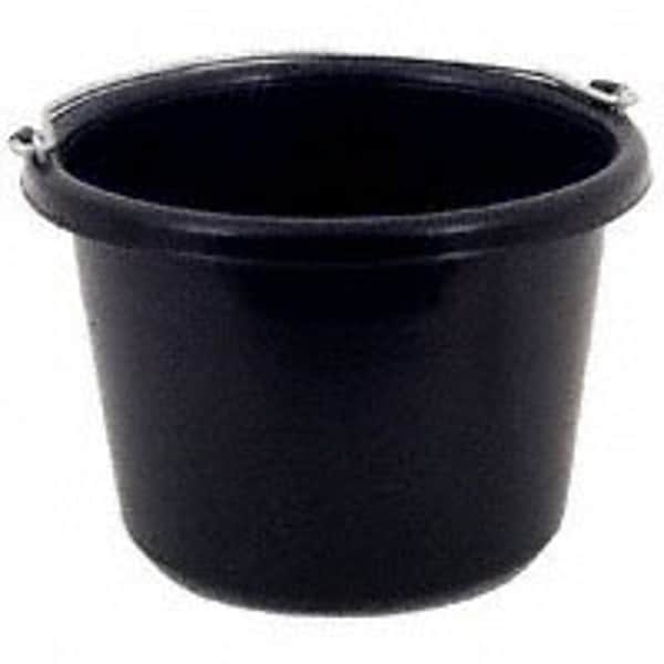 Cubeta de uso general Fortex Fortiflex, 8 qt de volumen, polímero de goma Fortalloy, color negro - N-400-8BX