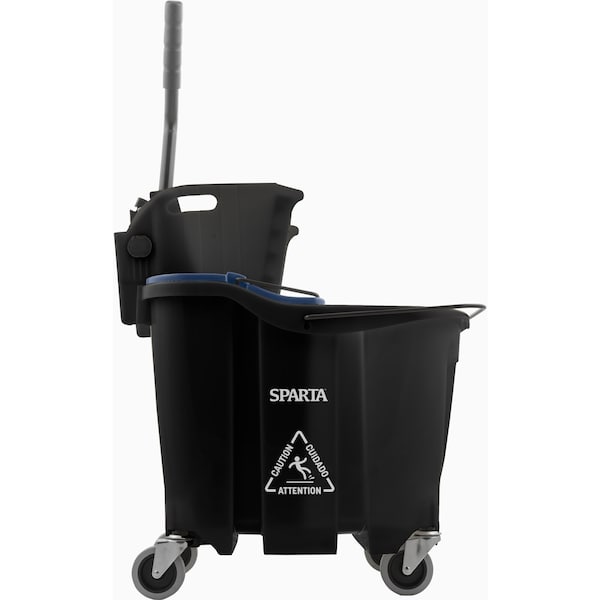 Combo de balde para trapeador Carlisle Foodservice, 35qt, con exprimidor de prensa lateral - 9690403