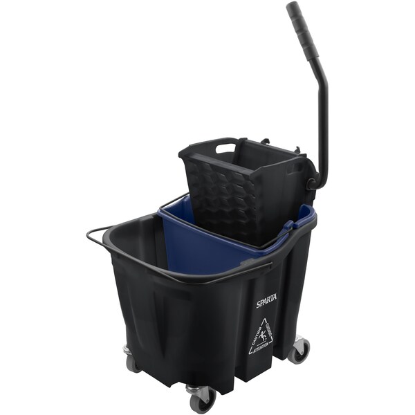 Combo de balde para trapeador Carlisle Foodservice, 35qt, con exprimidor de prensa lateral - 9690403