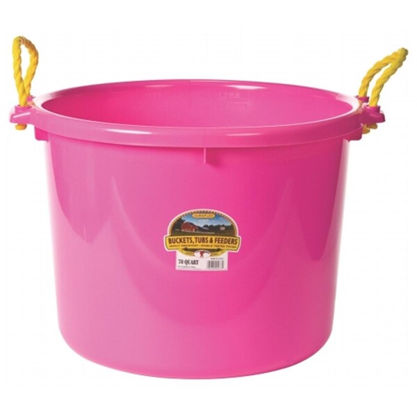 Cubeta para estiércol Miller Mfg Co Inc - Rosa Intenso 70 Cuartos - PSB70HOTPINK - MI37123