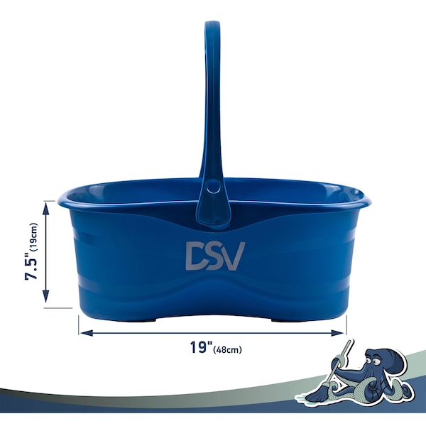 Cubeta de limpieza DSV Standard Professional 3.2 Gal. 12L con mango de agarre cómodo, paquete de 12 - 60200-12
