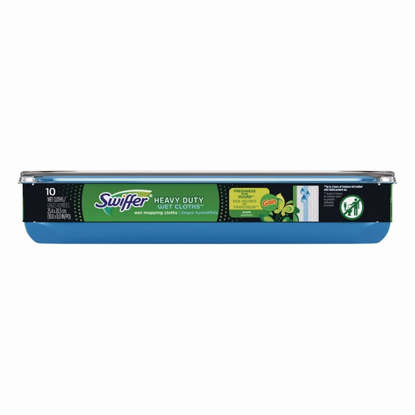 Paños de relleno húmedo Swiffer Heavy-Duty, 8 x 10, aroma original Gain, blanco, 10 paños - 76471