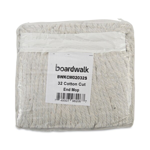 Trapo de piso Boardwalk Cut-End, Blanco, Algodón, Paquete de 12, BWKCM02032S - BWKCM02032S